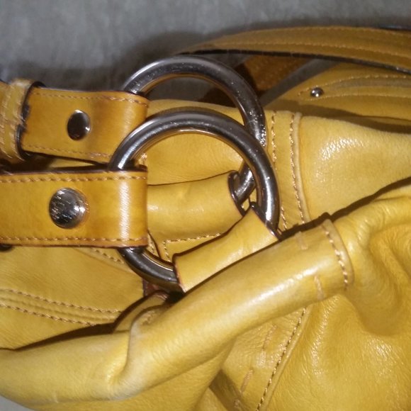 B. Makowsky mustard yellow large soft leather satchel - Picture 6 of 12